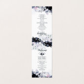 Nachtelijke bloemenelegante bruiloft ceremonie pro kaart (Buitenkant ongevouwen)