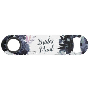 Nachtelijke bloemrijke aquarel chic bruidsmeisje speed flessenopener