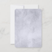 Nachtelijke Bloemrijke Zilveren Frame Trouwrecepti Kaart (Achterkant)