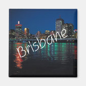 Nachtelijke Brisbane Australië Koelkast Magnet (Voorkant)