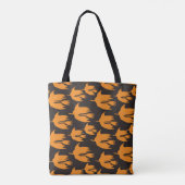 Nachtelijke Broom Ride - naadloos halloween patroo Tote Bag (Achterkant)