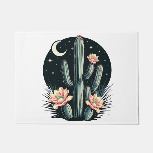 Nachtelijke Cactusbloesem Deurmat (Voorkant)