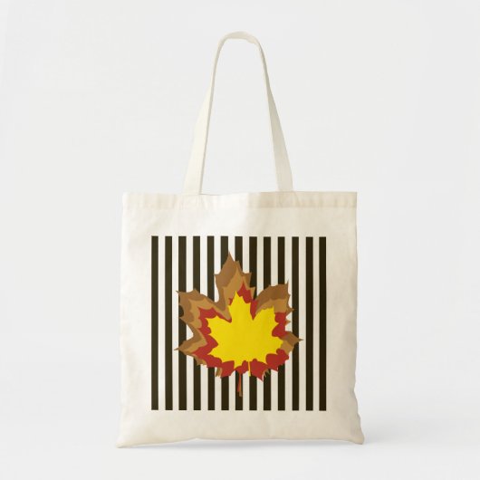 Nachtelijke chocolade-strips met bladeren tote bag (Voorkant)