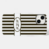 Nachtelijke chocolade-strips met monogram Case-Mate iPhone case (Achterkant (horizontaal))