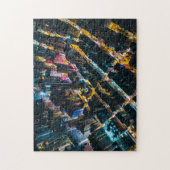 Nachtelijke citystand legpuzzel (Verticaal)