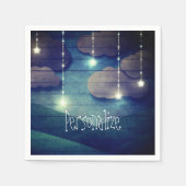 Nachtelijke droom van de sterrenhemel gloeiende ha servet (Voorkant)