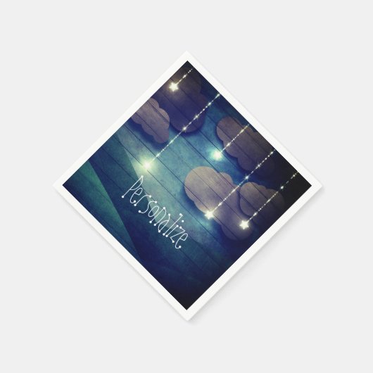 Nachtelijke droom van de sterrenhemel gloeiende ha servet (Hoek)