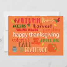 Nachtelijke en Thanksgiving Typografie
