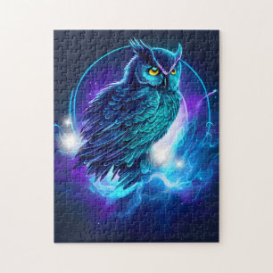 Nachtelijke Enigma Glow van Mysterieuze Uil Legpuzzel