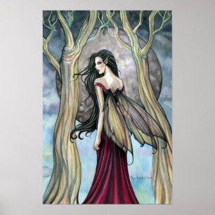 Nachtelijke fantasy Fairy Gothic Poster Print