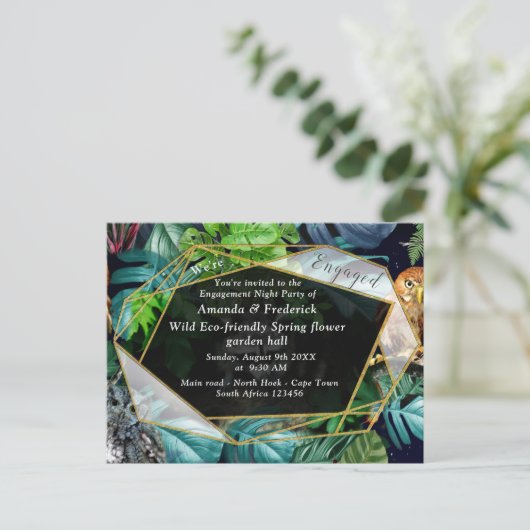 Nachtelijke feestdag Briefkaart uitnodiging (Staand voorkant)