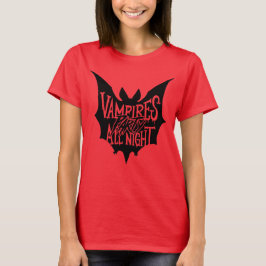 Nachtelijke Feestvreugde: Vampier Halloween Feest T-shirt