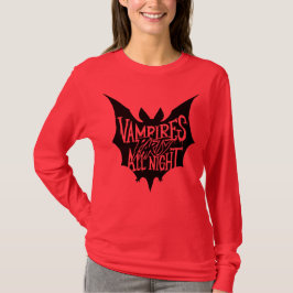 Nachtelijke Feestvreugde: Vampier Halloween Feest T-shirt