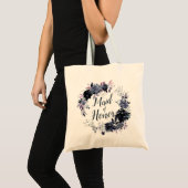 Nachtelijke Floral Wreath Maid of Honor Tote Bag (Voorkant (product))