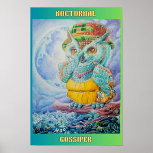 NACHTELIJKE GOSSIPER OWL POSTER
