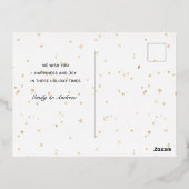 nachtelijke gouden sterren prettige feestdagen fot (Achterkant)