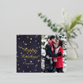 nachtelijke gouden sterren prettige feestdagen fot (Staand Voorkant)