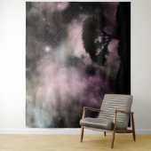 Nachtelijke hemel Boslandschap Silhouet van bomen  Wandkleed (In situ)