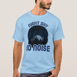 Nachtelijke Hemel Geen Geluid Kampeerplek T-shirt