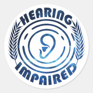 Nachtelijke hemel - Gehoorverlies Ronde Sticker