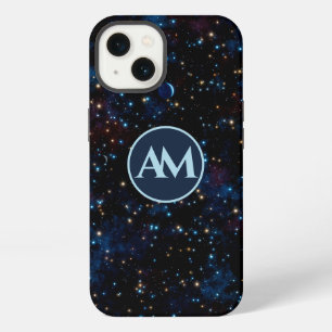 Nachtelijke hemel met sterren en planeten geperson iPhone 13 hoesje