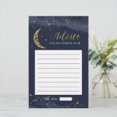 Nachtelijke hemel over de Moon Baby shower Advice  (Staand voorkant)