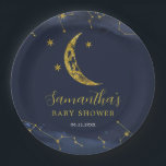 Nachtelijke hemel over het Bord van het Moon Baby<br><div class="desc">Nachtelijke hemel over het Bord van het Moon Baby shower</div>