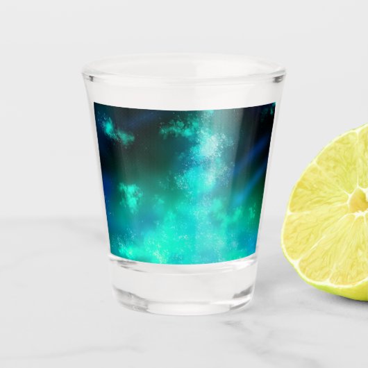 Nachtelijke hemel Smaragd Shot Glas (Voorkant)