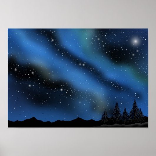 Nachtelijke hemel van de Auroranevel. Poster (Voorkant)