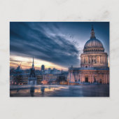 Nachtelijke herfsten over St. Paul's Cathedral in  Briefkaart (Voorkant)