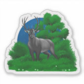 Nachtelijke herten |  sticker (Voorkant)