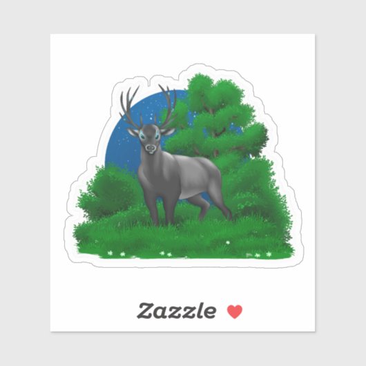 Nachtelijke herten |  sticker (Vel)