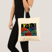 Nachtelijke heuvels en bomen (met posca) van Johnn Tote Bag (Voorkant (product))