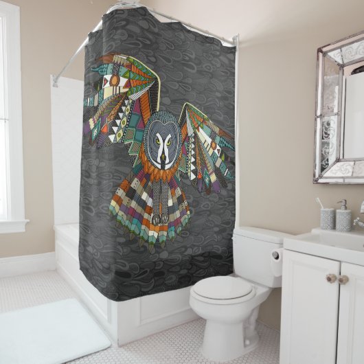 nachtelijke houtskool douchegordijn (In situ)