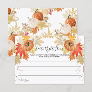Nachtelijke Ideeën-kaart in het najaar laat pompoe Kaart