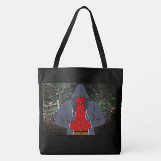 Nachtelijke inbraak (met achtergrond) tote bag