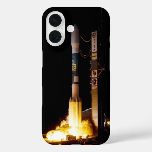 Nachtelijke lancering van een ruimteraket Case-Mate iPhone case (Achterkant)