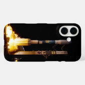 Nachtelijke lancering van een ruimteraket Case-Mate iPhone case (Achterkant (horizontaal))