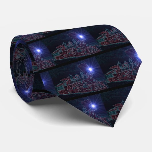 Nachtelijke locomotief stropdas (Opgerold)