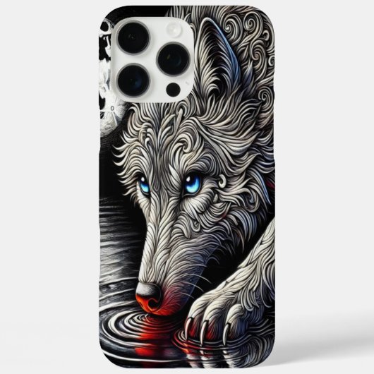 Nachtelijke Majesteit: Witte Wolf Case-Mate iPhone Case (Achterkant)