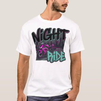 Nachtelijke motor graffiti stedelijke streetwear G T-shirt