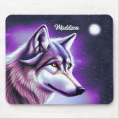 Nachtelijke Mystical Wolf Muismat (Voorkant)