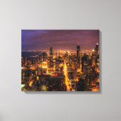 Nachtelijke omgeving van Chicago Canvas Afdruk (Voorkant)