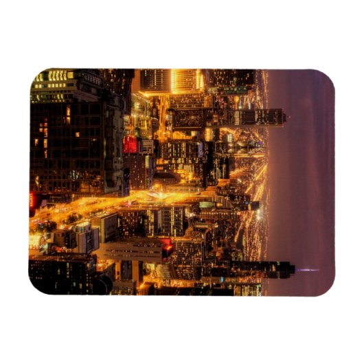 Nachtelijke omgeving van Chicago Magneet (Horizontaal)