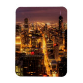 Nachtelijke omgeving van Chicago Magneet (Verticaal)