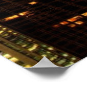 Nachtelijke omgeving van Chicago Poster (Hoek)