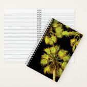 Nachtelijke palmbomen notitieboek (Binnen)