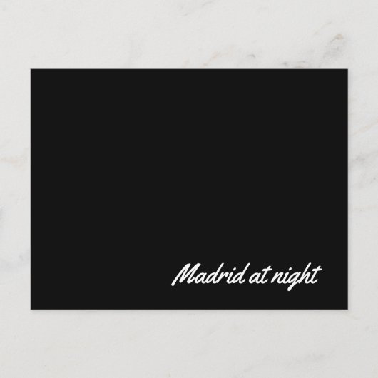 Nachtelijke postkaart Madrid (Voorkant)