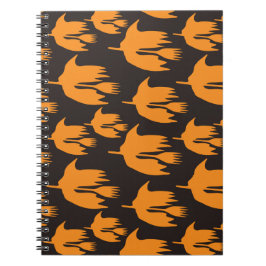 Nachtelijke rand kamer - naadloos halloween patroo notitieboek