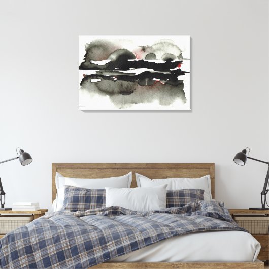 Nachtelijke reflectie canvas afdruk (Insitu (Slaapkamer))